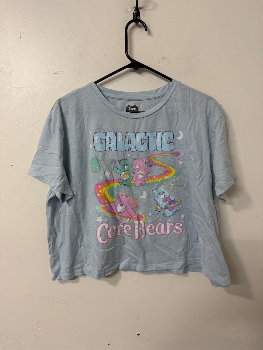 Care Bears Light Blue Galactic Rainbow Tee